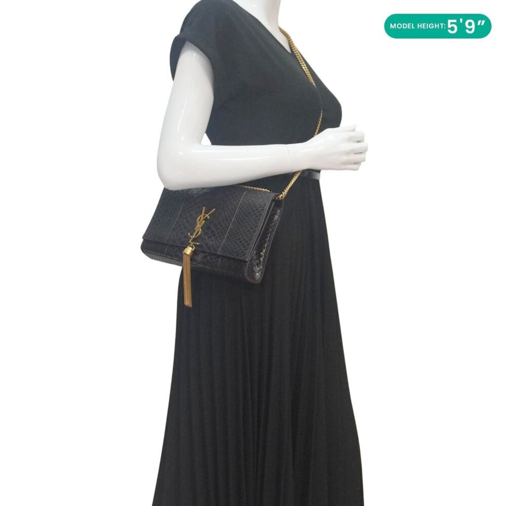 Yves Saint Laurent Kate Python Leather Chain Cros… - image 2